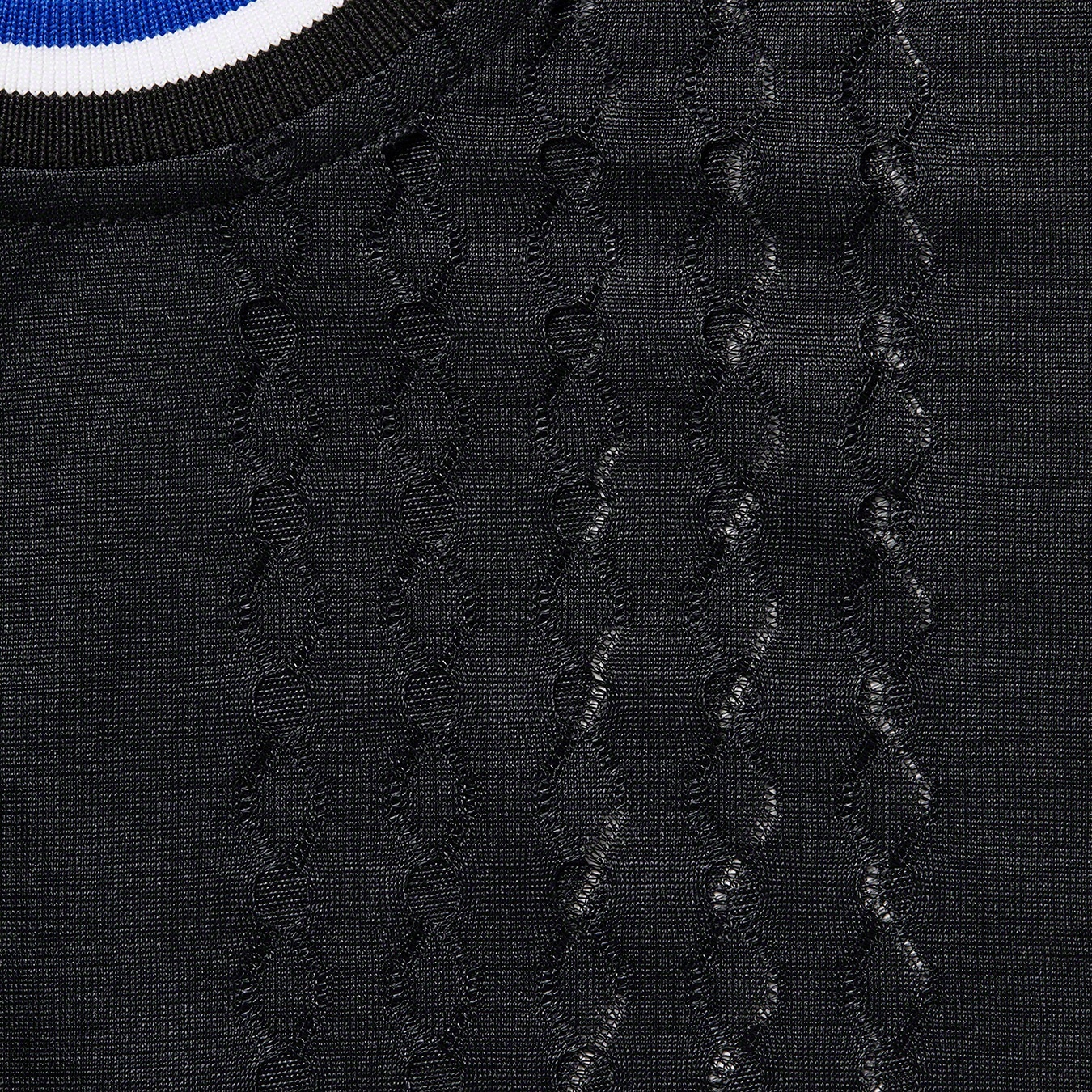 Perforated Stripe Warm Up Top view 7